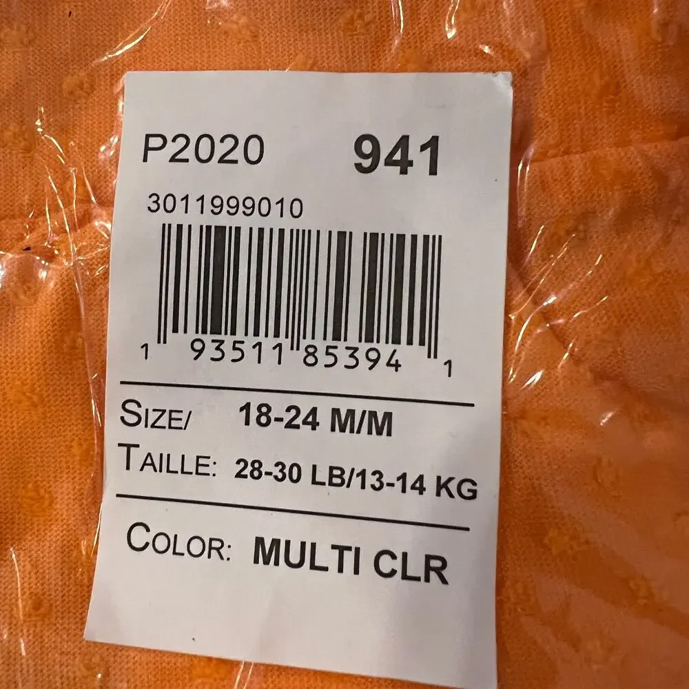 NWT Gymboree Orange & Pink Colorblock Jacquard Tiered Dress